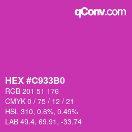 Color code: HEX #C933B0 | qconv.com