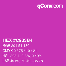 Color code: HEX #C933B4 | qconv.com