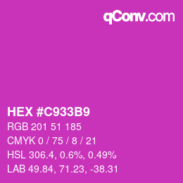 Color code: HEX #C933B9 | qconv.com