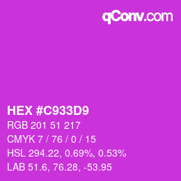 Color code: HEX #C933D9 | qconv.com