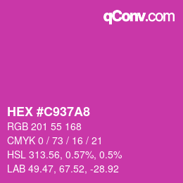 Color code: HEX #C937A8 | qconv.com