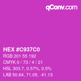 Color code: HEX #C937C0 | qconv.com
