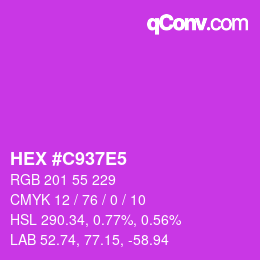 Color code: HEX #C937E5 | qconv.com