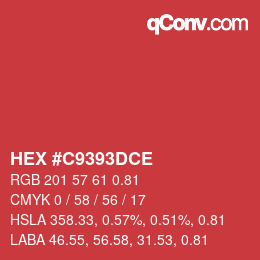 カラーコード: HEX #C9393DCE | qconv.com