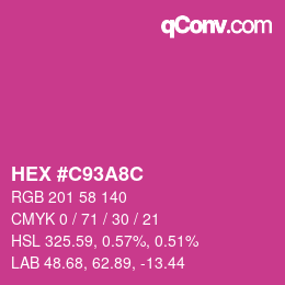 Color code: HEX #C93A8C | qconv.com