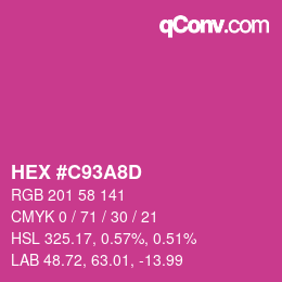 Color code: HEX #C93A8D | qconv.com