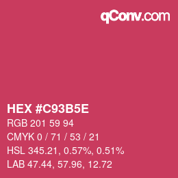 Color code: HEX #C93B5E | qconv.com
