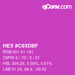 颜色代码: HEX #C93DBF | qconv.com