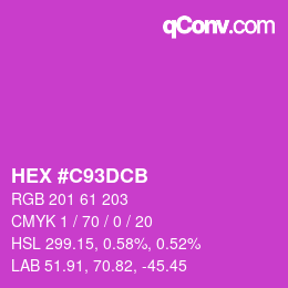 Color code: HEX #C93DCB | qconv.com