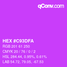 Color code: HEX #C93DFA | qconv.com