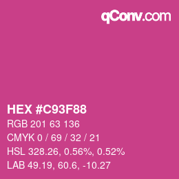カラーコード: HEX #C93F88 | qconv.com