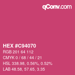 颜色代码: HEX #C94070 | qconv.com