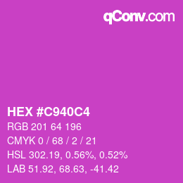 Color code: HEX #C940C4 | qconv.com