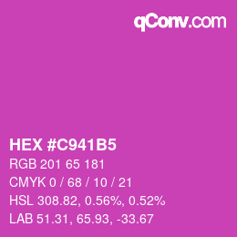 Color code: HEX #C941B5 | qconv.com