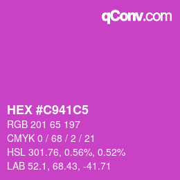 Color code: HEX #C941C5 | qconv.com