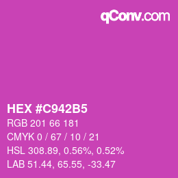 Color code: HEX #C942B5 | qconv.com