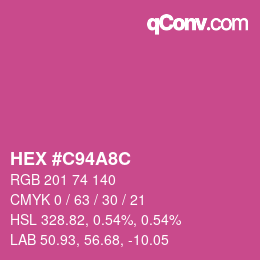 Color code: HEX #C94A8C | qconv.com