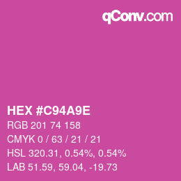 Código de color: HEX #C94A9E | qconv.com