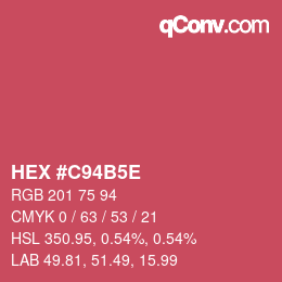 Código de color: HEX #C94B5E | qconv.com
