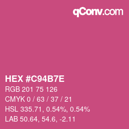 Color code: HEX #C94B7E | qconv.com