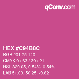 Color code: HEX #C94B8C | qconv.com