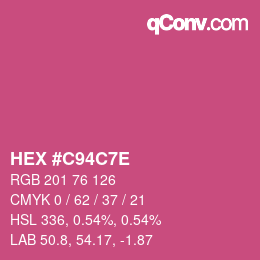 Color code: HEX #C94C7E | qconv.com