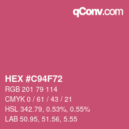 颜色代码: HEX #C94F72 | qconv.com