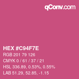 Color code: HEX #C94F7E | qconv.com
