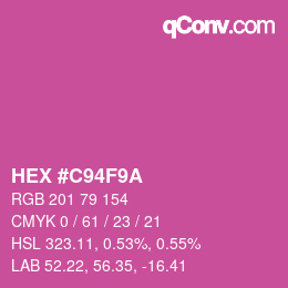 Color code: HEX #C94F9A | qconv.com