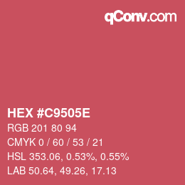 Código de color: HEX #C9505E | qconv.com