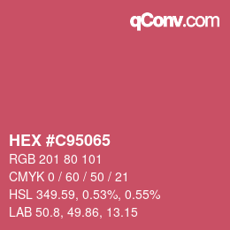 Color code: HEX #C95065 | qconv.com