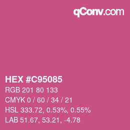 Color code: HEX #C95085 | qconv.com