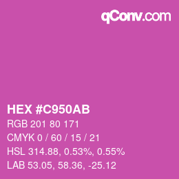 Color code: HEX #C950AB | qconv.com