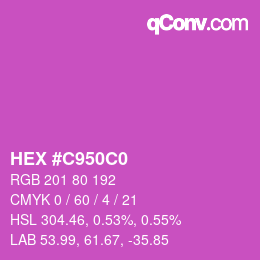 Color code: HEX #C950C0 | qconv.com