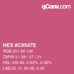 Color code: HEX #C9547E | qconv.com