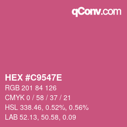 Color code: HEX #C9547E | qconv.com