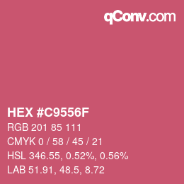 Color code: HEX #C9556F | qconv.com