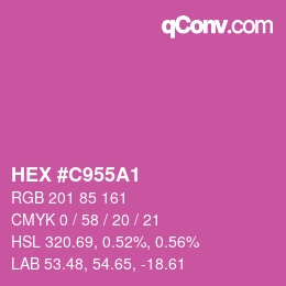 Color code: HEX #C955A1 | qconv.com