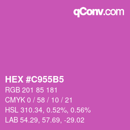 カラーコード: HEX #C955B5 | qconv.com