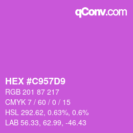 Color code: HEX #C957D9 | qconv.com