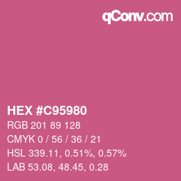 カラーコード: HEX #C95980 | qconv.com
