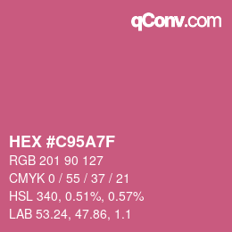 カラーコード: HEX #C95A7F | qconv.com