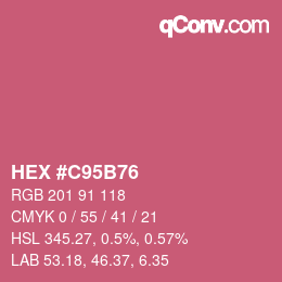 Color code: HEX #C95B76 | qconv.com