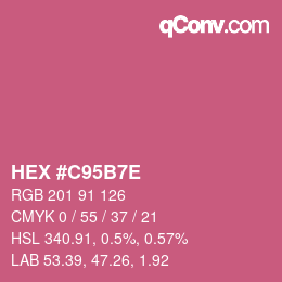 Color code: HEX #C95B7E | qconv.com