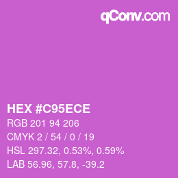 カラーコード: HEX #C95ECE | qconv.com
