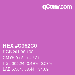 颜色代码: HEX #C962C0 | qconv.com