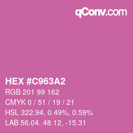 Color code: HEX #C963A2 | qconv.com