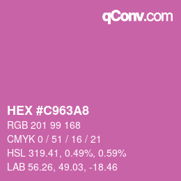 Color code: HEX #C963A8 | qconv.com