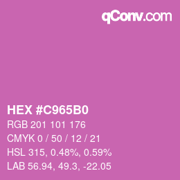 Color code: HEX #C965B0 | qconv.com