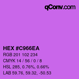Color code: HEX #C966EA | qconv.com